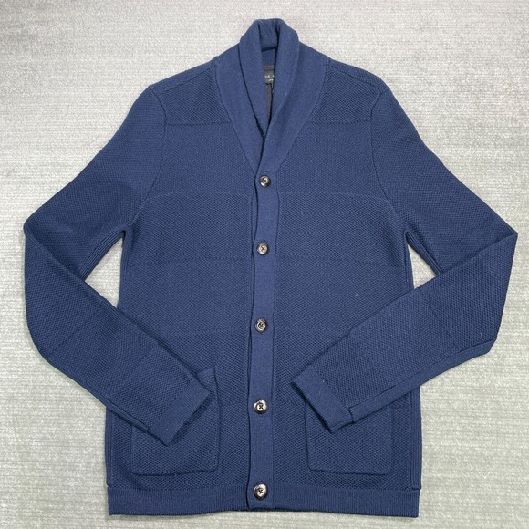 rag & bone Navy Blue Men's Cardigan Sweater - Picture 1 of 10